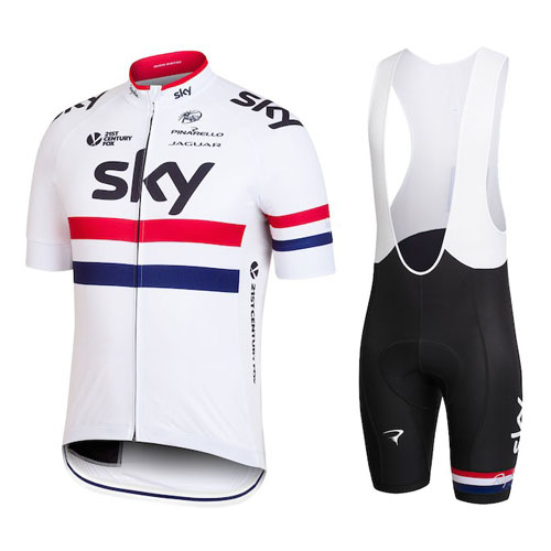 2013 Maillot Francia Tirantes Mangas Cortas blanco Y negro